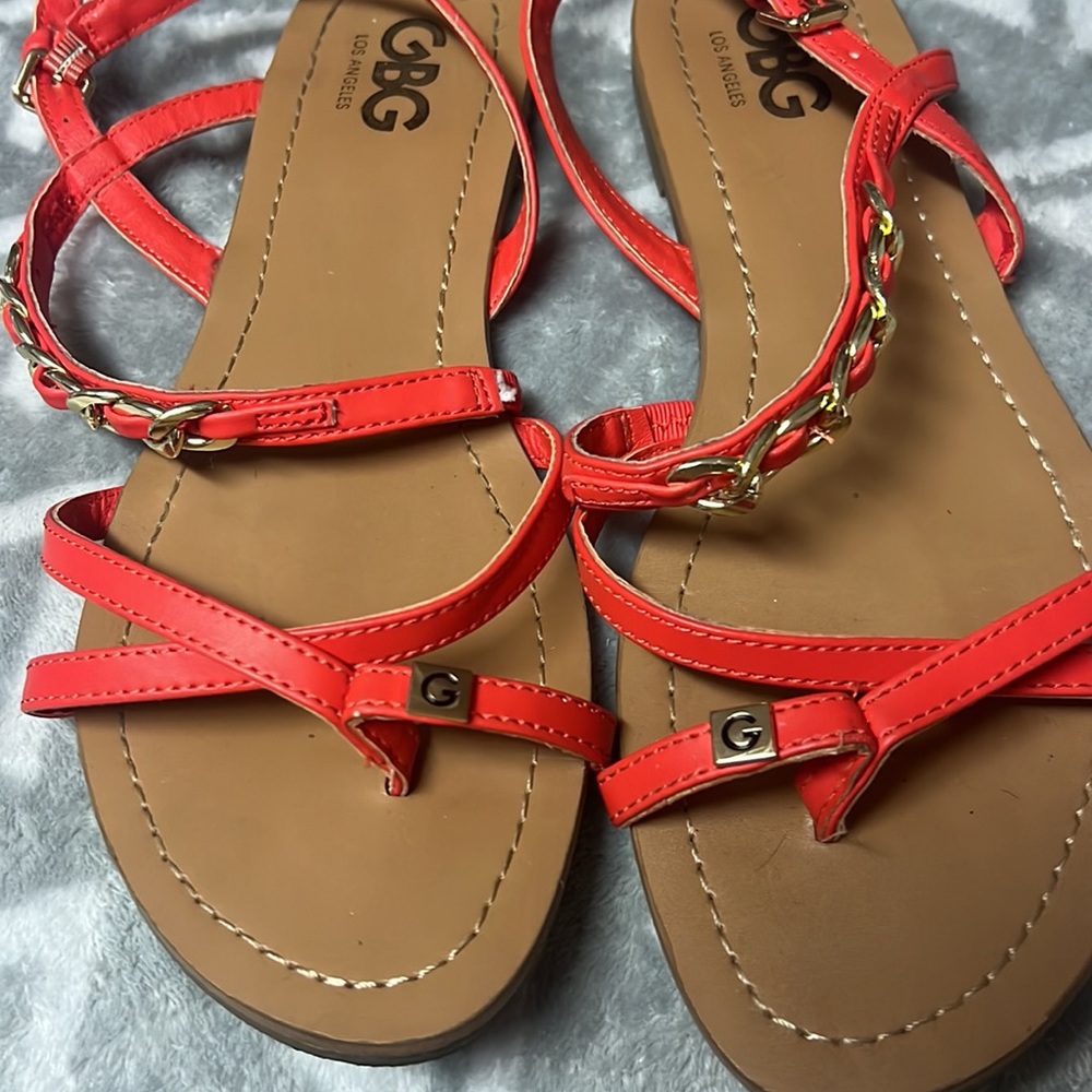 Red/Orange Sandals - Picture 2 of 4